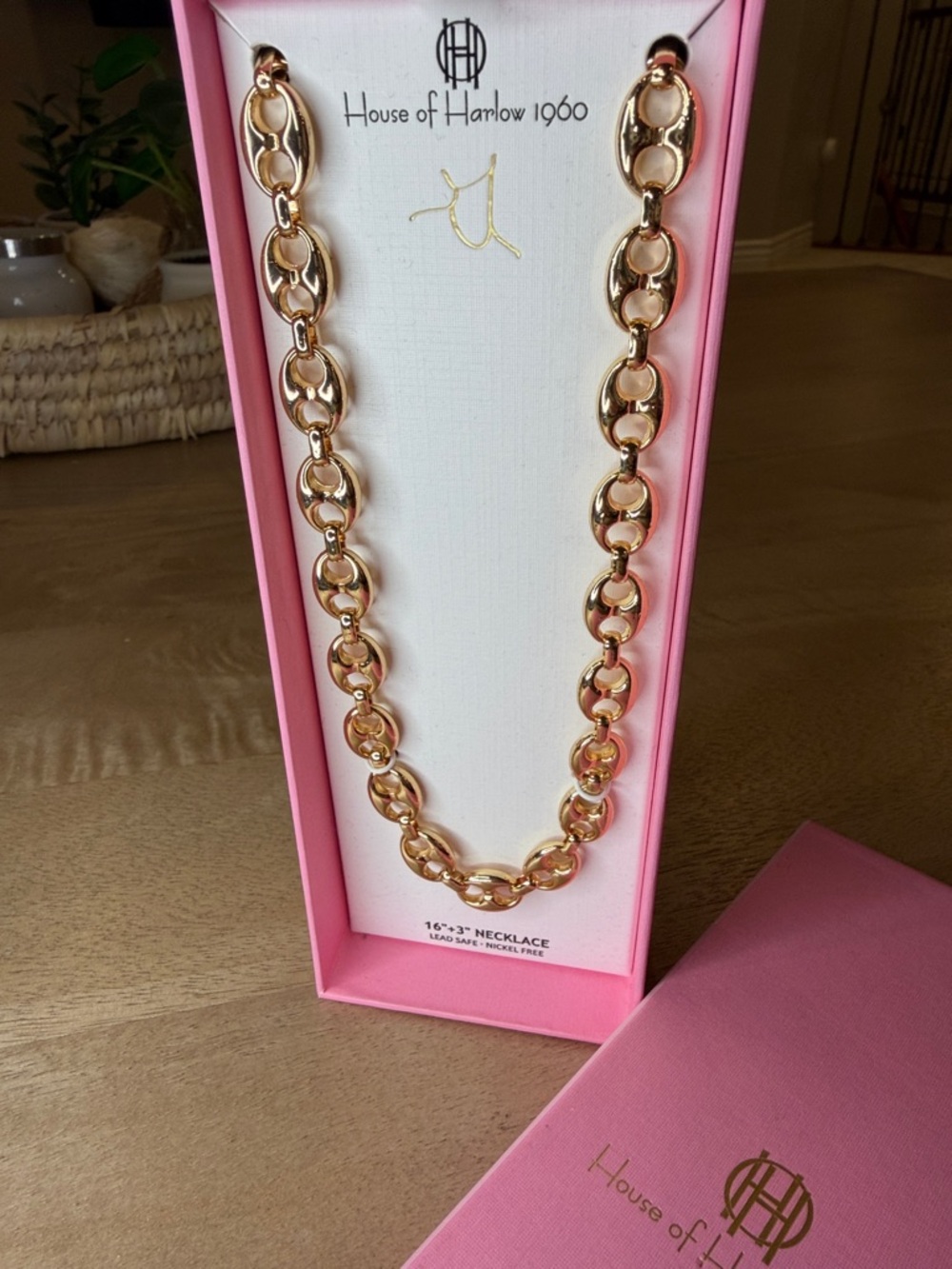 House of Harlow 1960 Polished Gold Chain Link Necklace